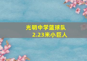 光明中学篮球队 2.23米小巨人